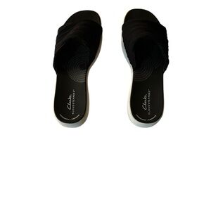 Clarks Women's Black Slide Sandals Size 8M